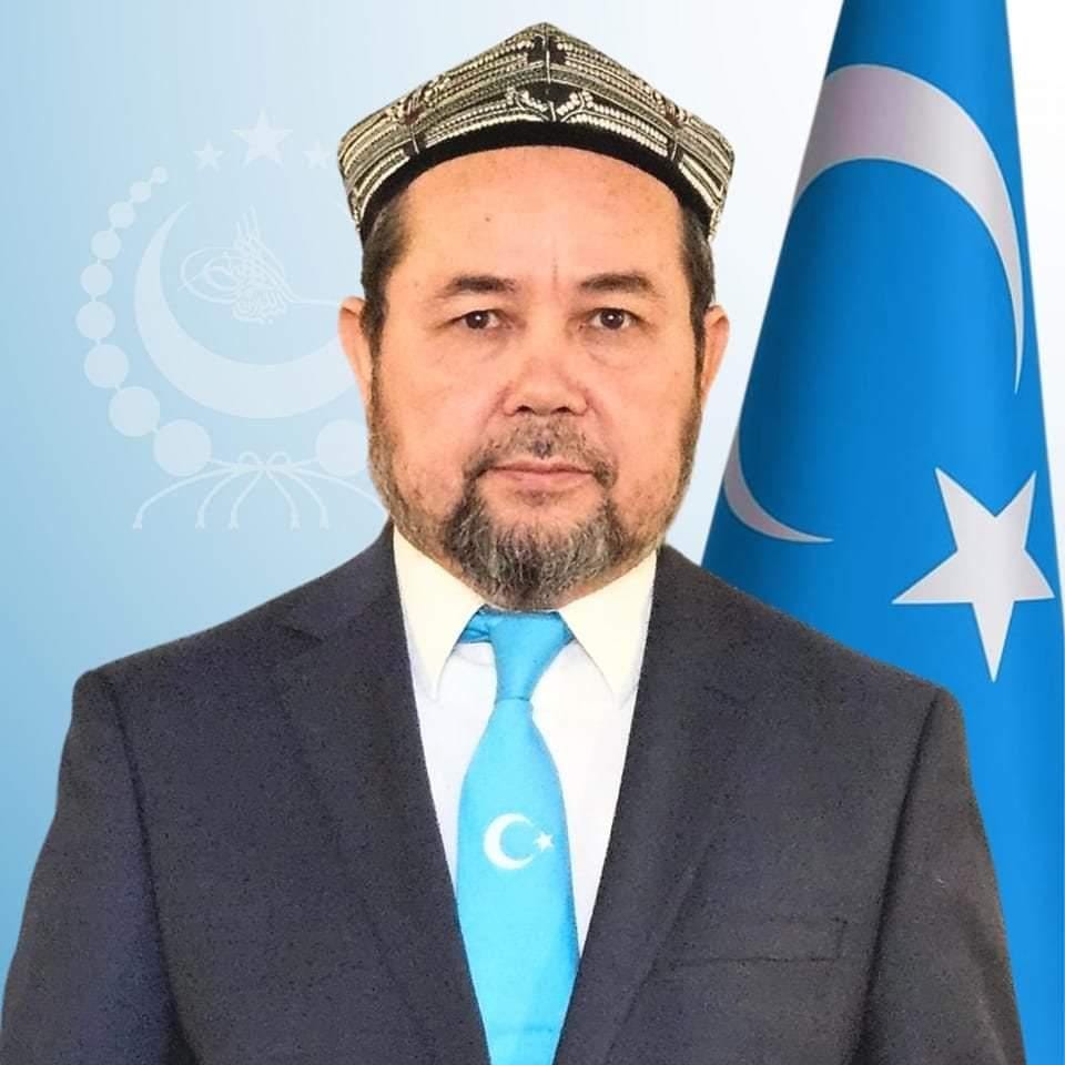 Official portrait of Abdulahad Nur, Prime Minister of the East Turkistan Government-in-Exile.
